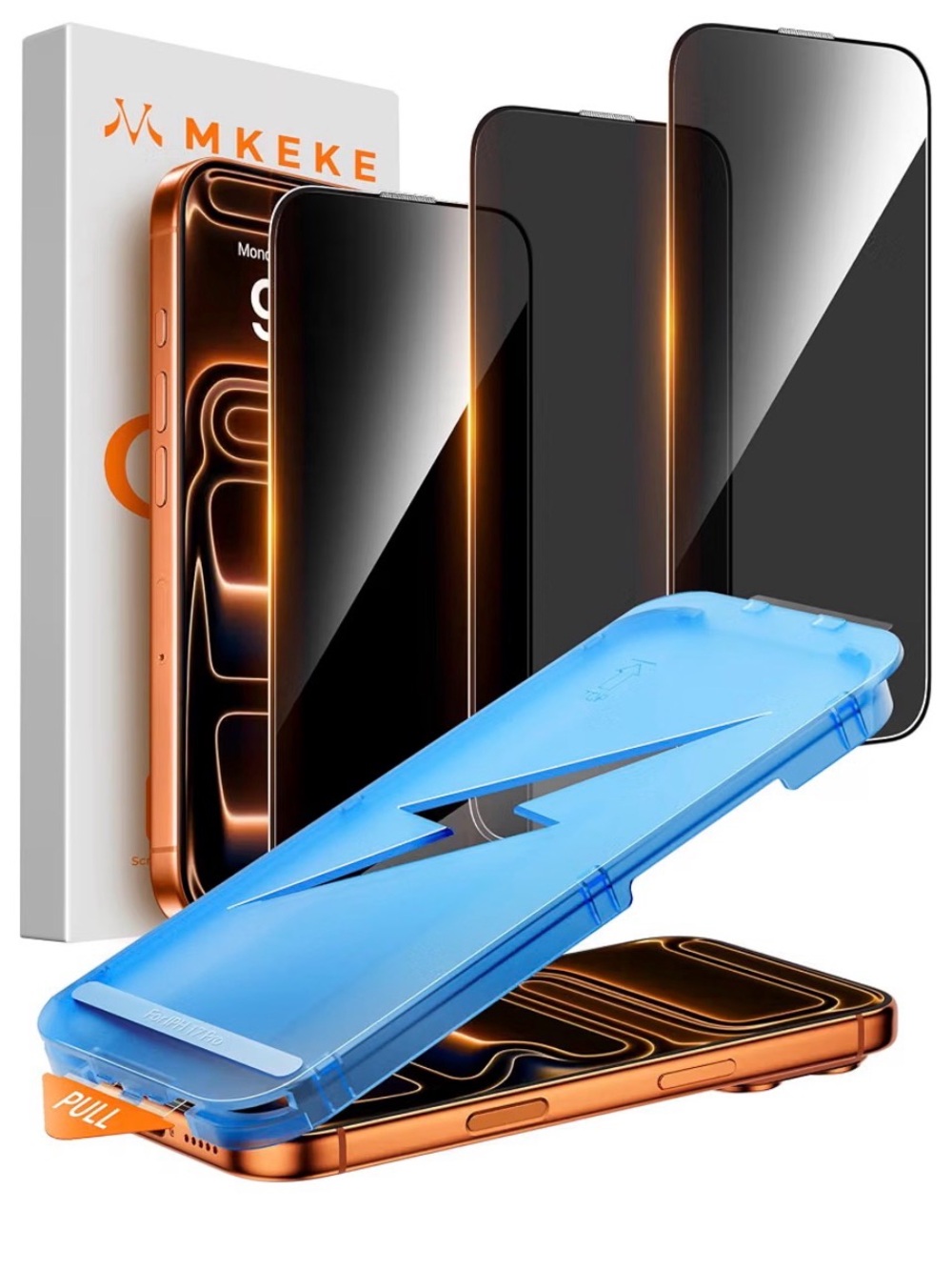 MKEKE Privacy Screen Protector for iPhone 17 Pro- 6.3 inch (3 Pack) anti spy NEW